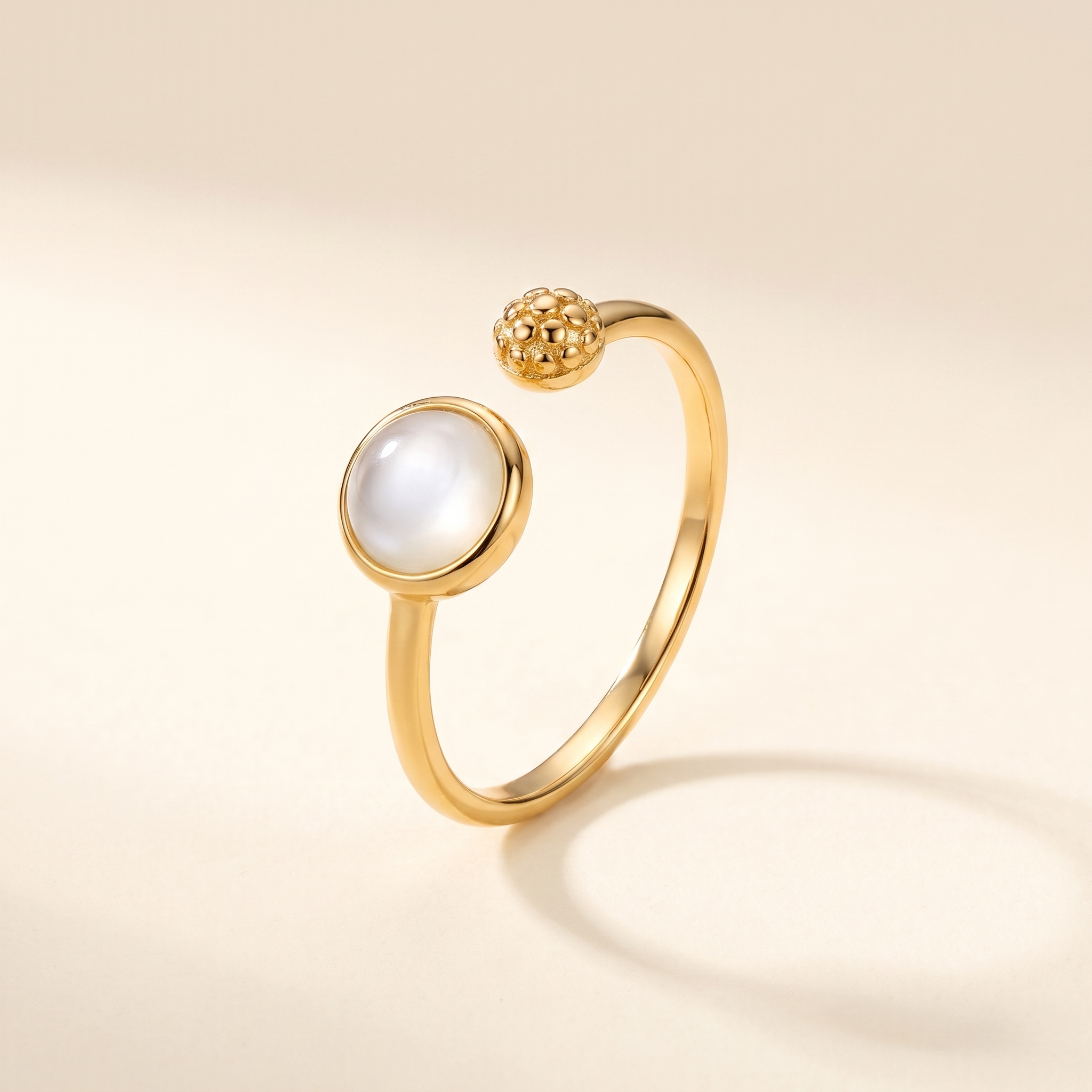 Anillo Brillo Abierto abierto y ajustable