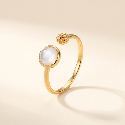 Anillo Brillo Abierto abierto y ajustable