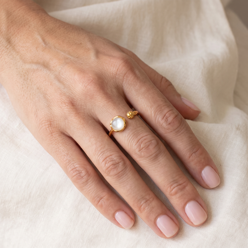 Anillo Brillo Abierto abierto y ajustable