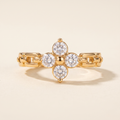 Anillo Bloom Gem con flor de circonitas