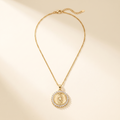 Collar Virgen Guadalupe con dije bordeado de circonitas
