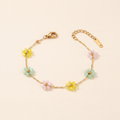 Pulsera Bloom Mostacilla con flores de mostacilla de colores