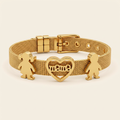 Brazalete Mamá Amor ajustable con corazón mamá y figuras de niño y niña