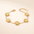 Pulsera Bloom Amarilla con flores amarillas de borde dorado