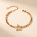 Pulsera Estrella Brillante con dije de estrella de circonitas