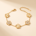 Pulsera Bloom Brillante con flores de circonitas