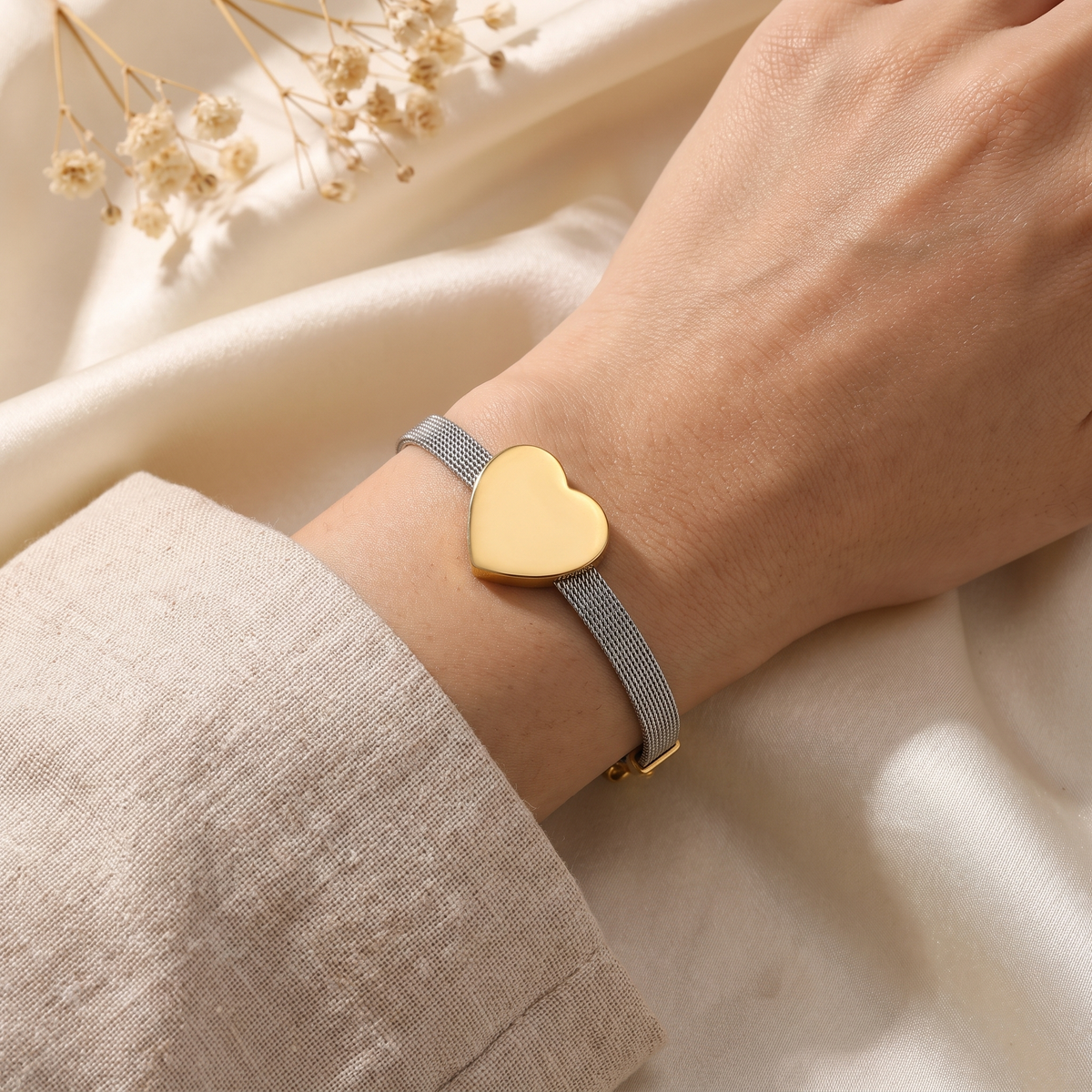 Pulsera Corazón Bicolor