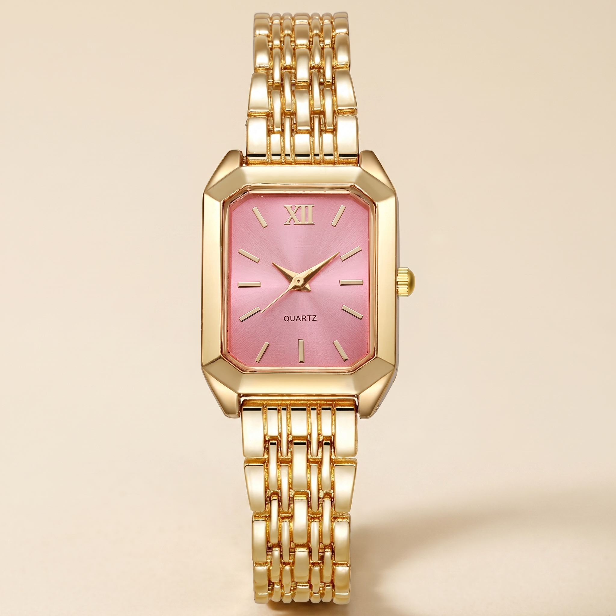 Reloj Bloom Rosa dorado con agujas en rosa