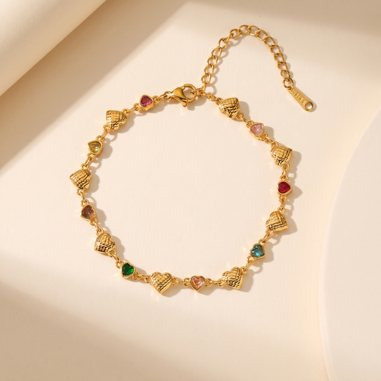 Pulsera Corazones De Colores